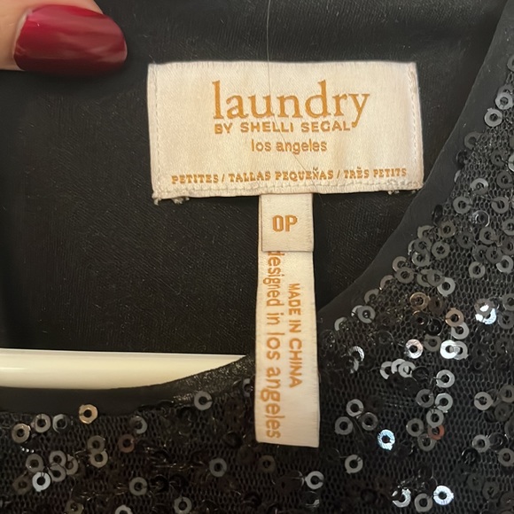 Laundry by Shelli Segal 0P black sequin dress - Picture 6 of 9